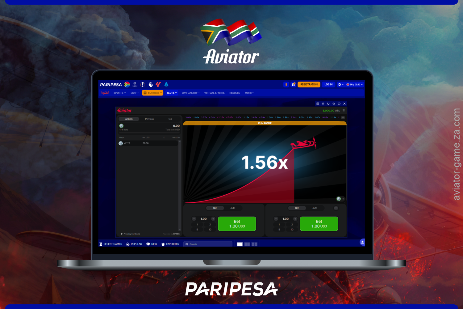 Paripesa offers South African Aviator fans a reliable, high-quality, and globally backed betting platform